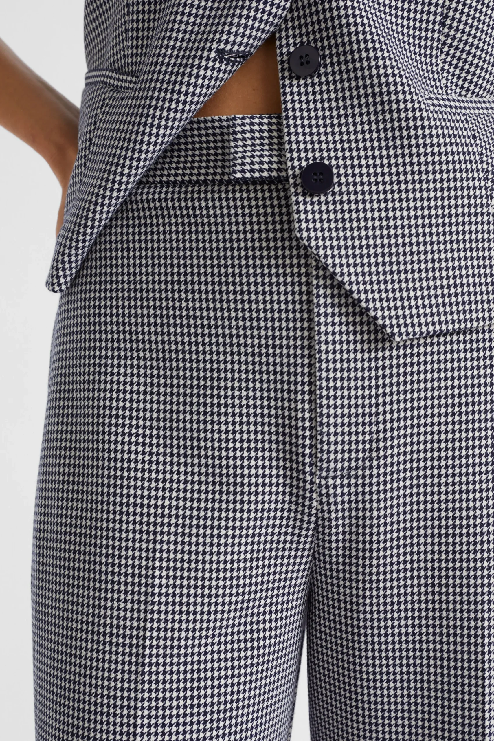 Woman Seed Heritage Pants-Houndstooth High Waisted Pant