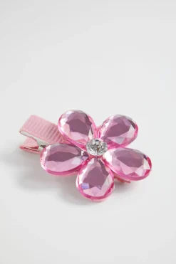 Girl Seed Heritage Hair Accessories-Jewel Flower Duck Clip