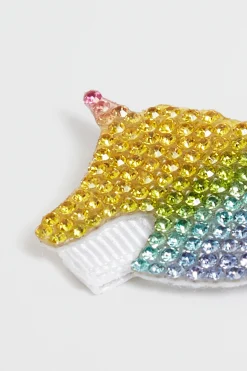 Girl Seed Heritage Hair Accessories-Jewel Unicorn Duck Clip