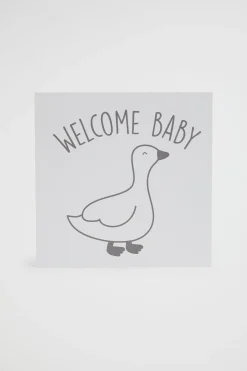 Newborn Seed Heritage Stationery-Large Welcome Baby Duck Card