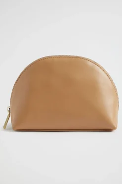 Woman Seed Heritage Clutches & Pouches-Leather Crescent Pouch