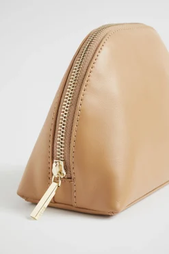 Woman Seed Heritage Clutches & Pouches-Leather Crescent Pouch