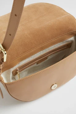 Woman Seed Heritage Cross Body-Leather Saddle Bag