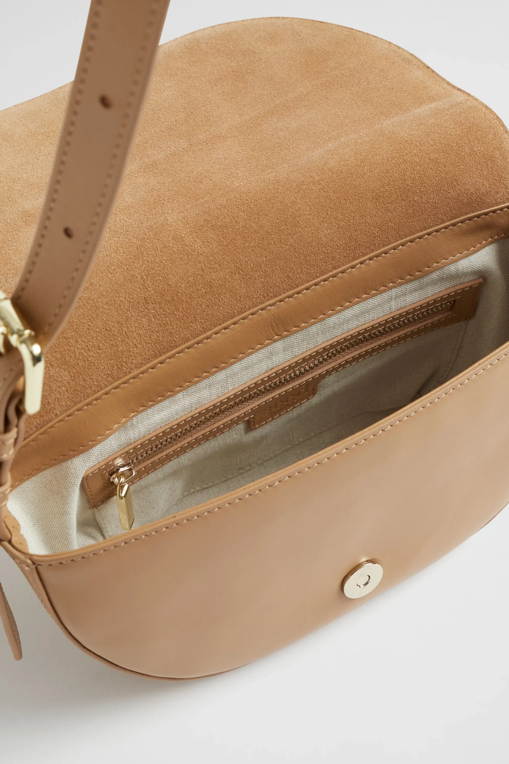 Woman Seed Heritage Cross Body-Leather Saddle Bag