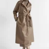 Woman Seed Heritage Jackets & Vests-Leather Trench Coat