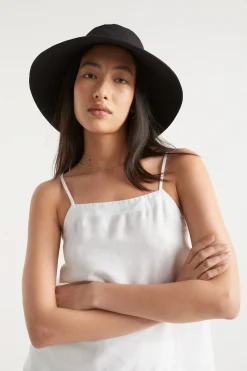 Woman Seed Heritage Hats & Gloves-Linen Bucket Hat