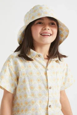 Girl Seed Heritage Hats & Beanies & Caps-Linen Bucket Hat