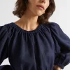 Woman Seed Heritage Dresses-Linen Elasticated Mini Dress