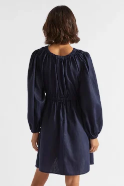 Woman Seed Heritage Dresses-Linen Elasticated Mini Dress