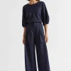 Woman Seed Heritage Pants-Linen Palazzo Pant