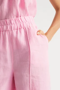 Woman Seed Heritage Pants-Linen Pintuck Culotte