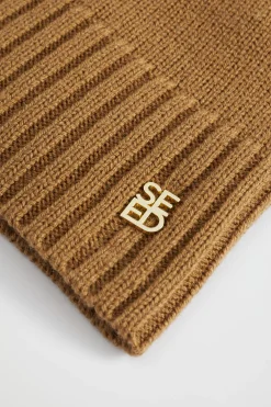 Woman Seed Heritage Hats & Gloves-Logo Detail Wool Beanie