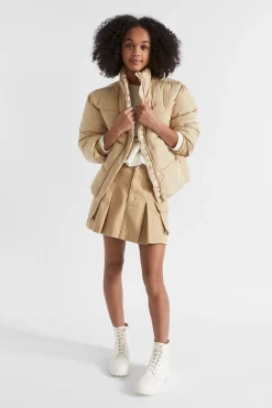 Teen Girl Seed Heritage Jackets & Vests-Logo Puffa Jacket