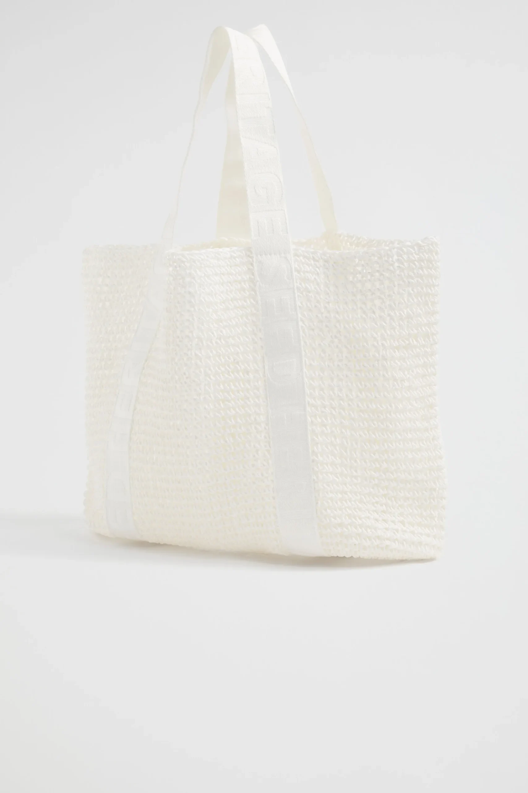 Woman Seed Heritage Beach Bags-Logo Straw Tote
