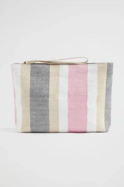 Woman Seed Heritage Clutches & Pouches-Logo Stripe Pouch