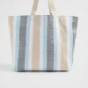 Woman Seed Heritage Beach Bags-Logo Stripe Tote