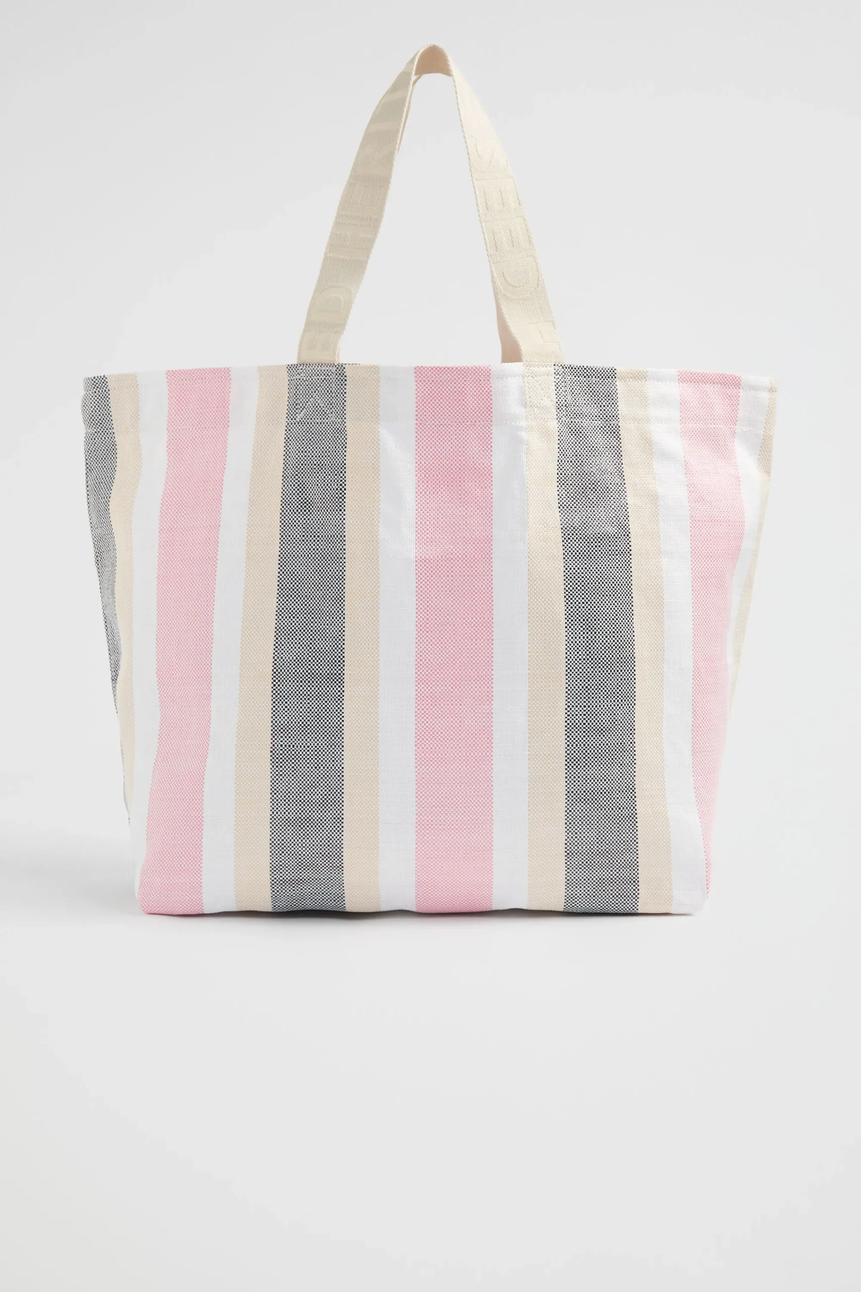 Woman Seed Heritage Beach Bags-Logo Stripe Tote
