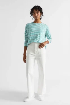 Woman Seed Heritage T-Shirts & Tops-Long Sleeve Stripe Top
