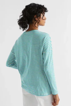 Woman Seed Heritage T-Shirts & Tops-Long Sleeve Stripe Top