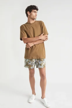 Man Seed Heritage Shorts-Mens Floral Beach Short