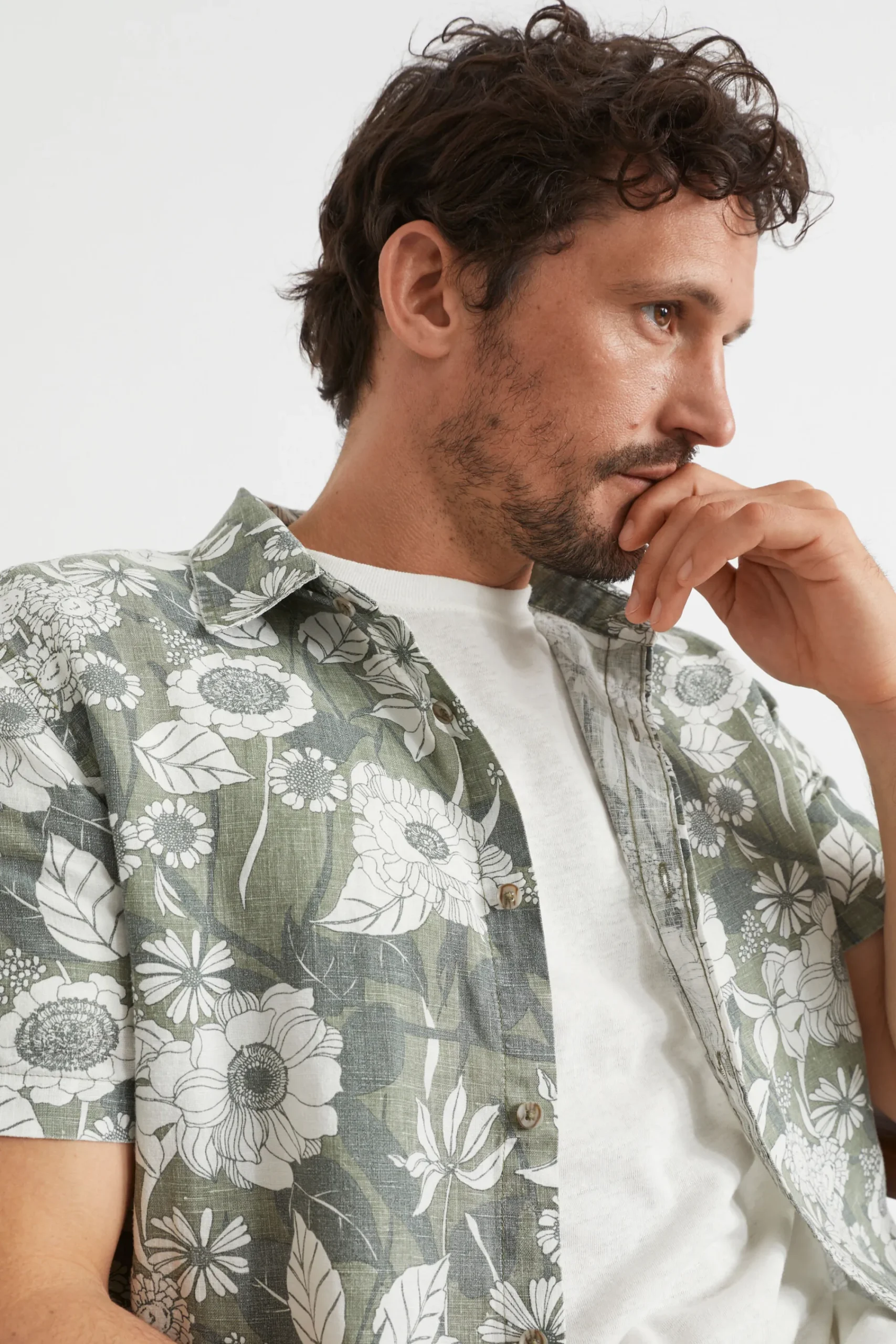Man Seed Heritage Shirts-Mens Linen Shirt