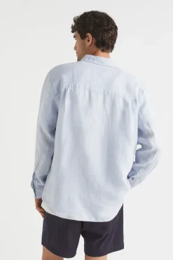 Man Seed Heritage Shirts-Mens Linen Shirt