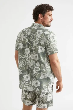 Man Seed Heritage Shirts-Mens Linen Shirt