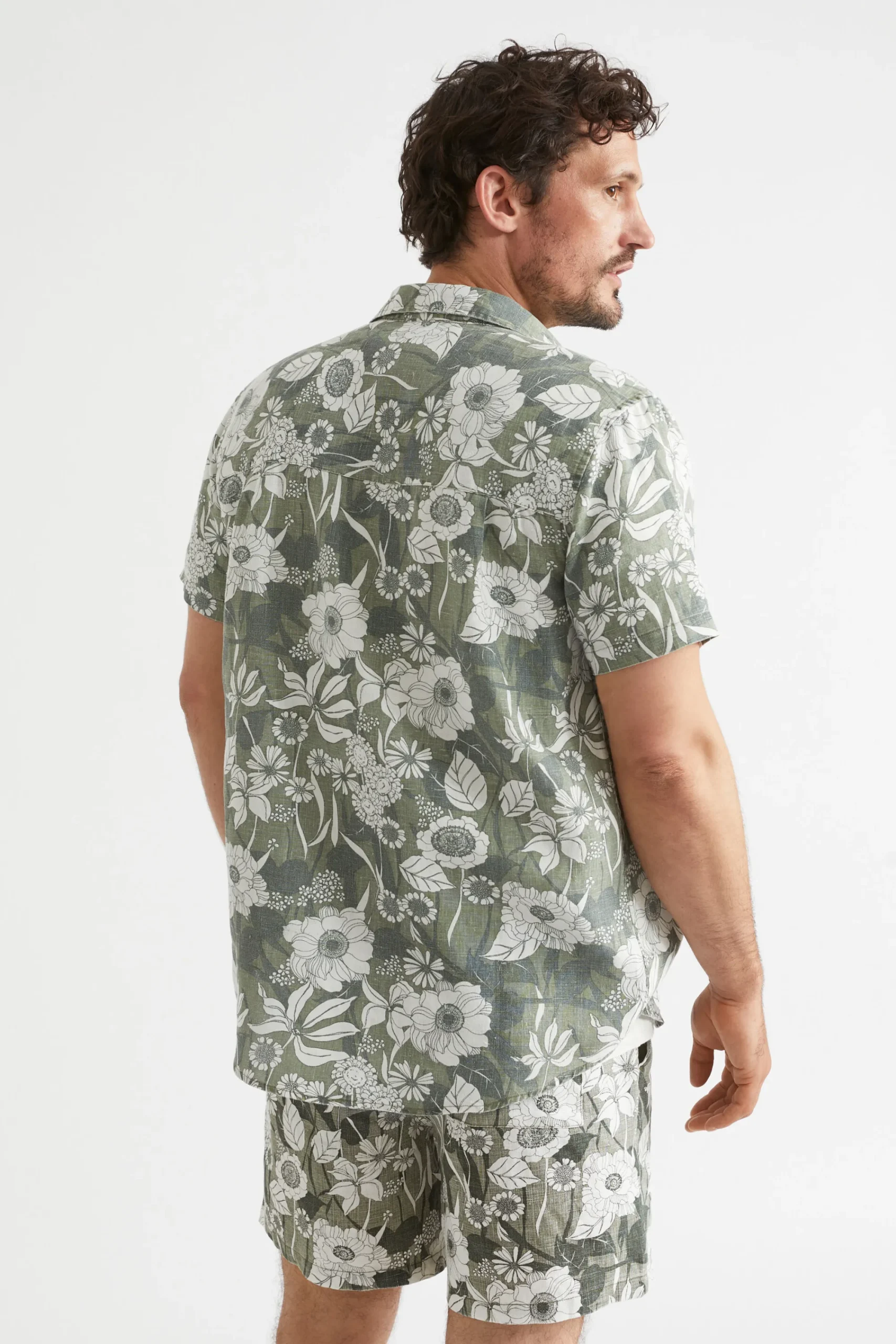 Man Seed Heritage Shirts-Mens Linen Shirt