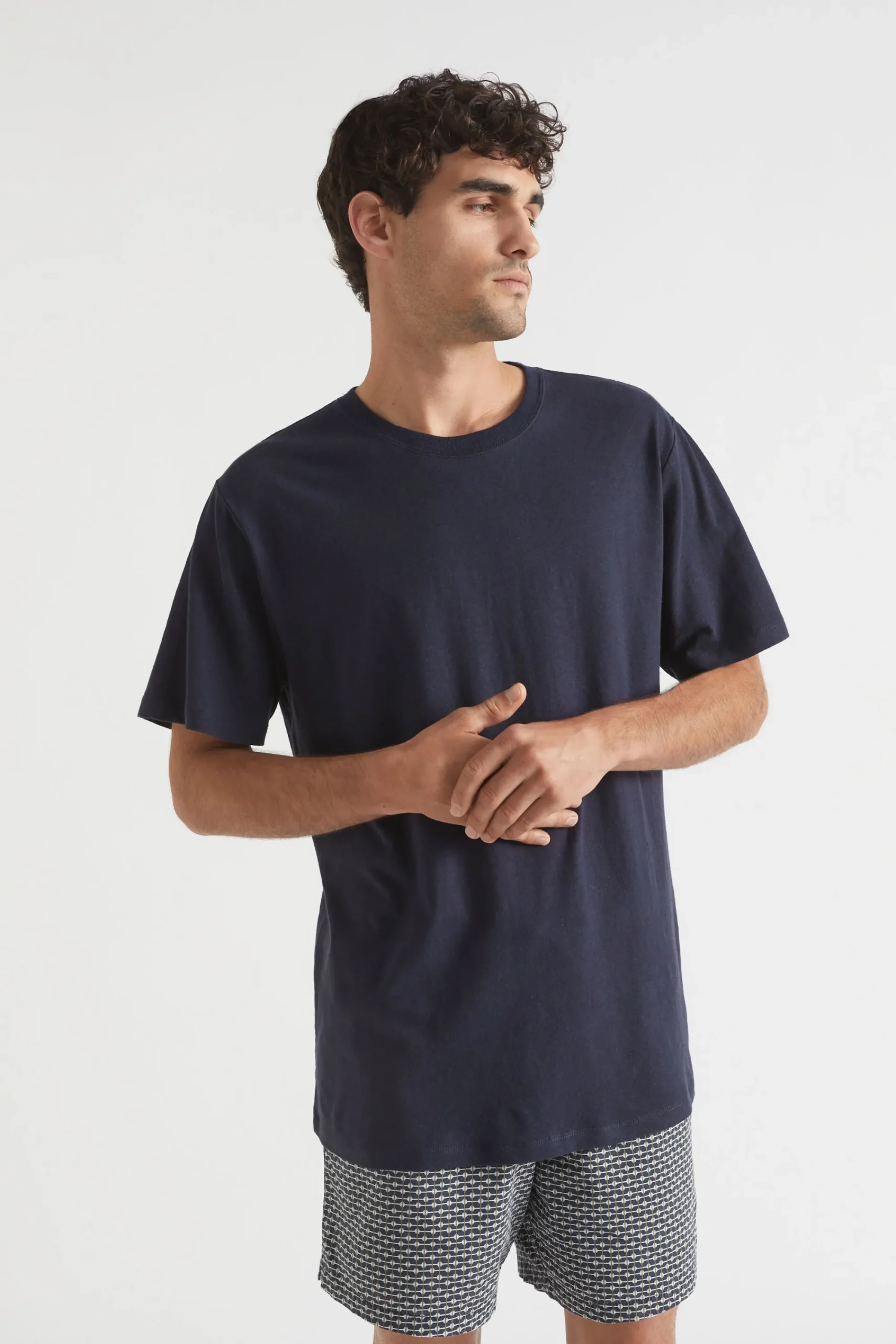 Man Seed Heritage T-Shirts & Sweaters-Mens Linen Tee