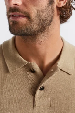 Man Seed Heritage T-Shirts & Sweaters-Merino Knitted Polo
