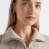 Woman Seed Heritage Knitwear & Sweaters-Merino Wool Zip Through Knit