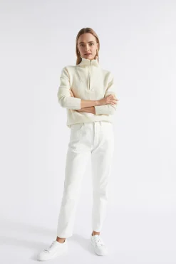 Woman Seed Heritage Knitwear & Sweaters-Merino Wool Zip Through Knit
