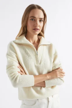 Woman Seed Heritage Knitwear & Sweaters-Merino Wool Zip Through Knit