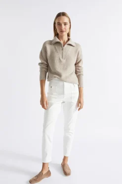 Woman Seed Heritage Knitwear & Sweaters-Merino Wool Zip Through Knit