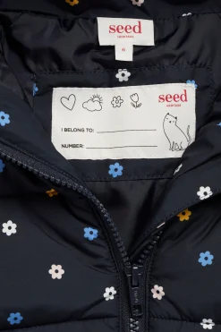 Girl Seed Heritage Jackets & Vests-Mini Floral Puffer Jacket