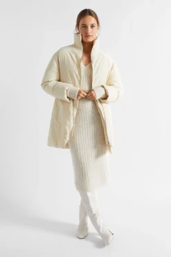 Woman Seed Heritage Jackets & Vests-Minimalist Mid Length Puffer Jacket