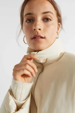 Woman Seed Heritage Jackets & Vests-Minimalist Mid Length Puffer Jacket