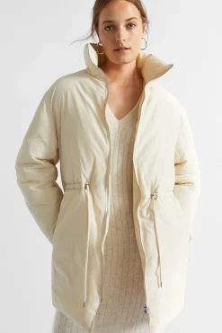 Woman Seed Heritage Jackets & Vests-Minimalist Mid Length Puffer Jacket