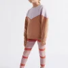 Girl Seed Heritage Pants-Multi Stripe Rib Legging