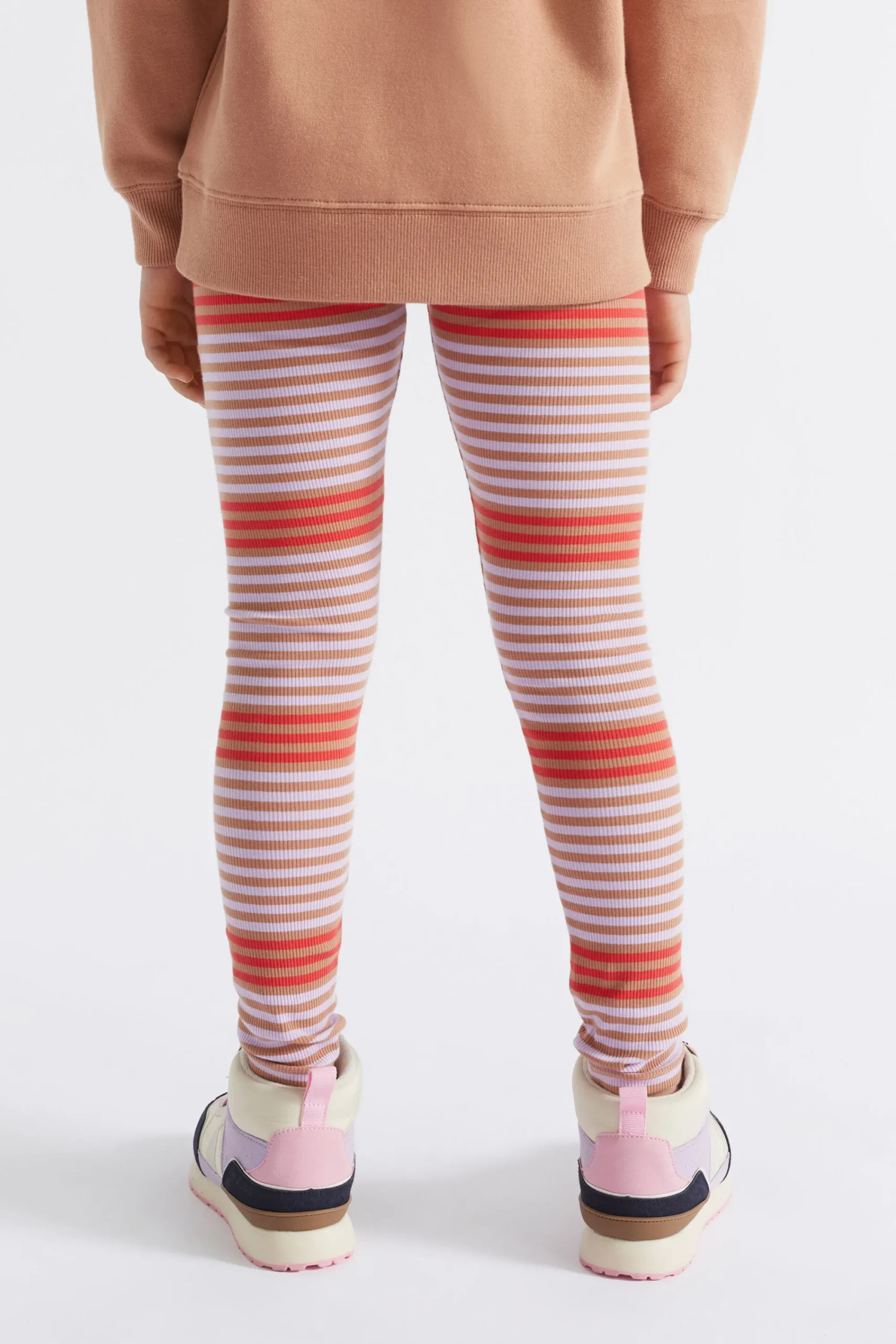 Girl Seed Heritage Pants-Multi Stripe Rib Legging