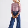 Girl Seed Heritage T-Shirts & Tops-Multi Stripe Rib Tee