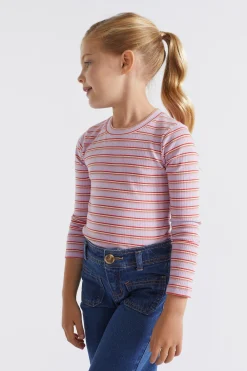 Girl Seed Heritage T-Shirts & Tops-Multi Stripe Rib Tee