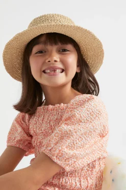 Girl Seed Heritage Hats & Beanies & Caps-Paper Straw Bucket Hat