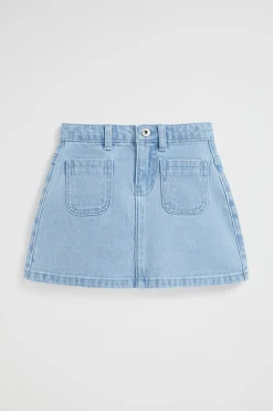 Girl Seed Heritage Skirts-Patch Pocket Denim Skirt