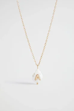 Woman Seed Heritage Jewellery-Perl Lphbet Necklce