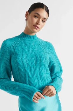 Woman Seed Heritage T-Shirts & Tops-Plait Cable Knit