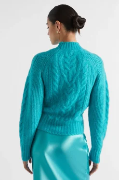 Woman Seed Heritage T-Shirts & Tops-Plait Cable Knit