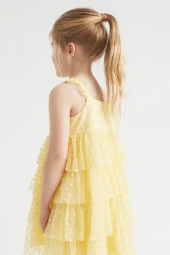 Girl Seed Heritage Dresses-Polka Dot Tiered Dress