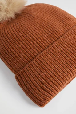 Woman Seed Heritage Hats & Gloves-Pom Pom Beanie