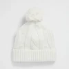 Girl Seed Heritage Hats & Beanies & Caps-Pom Pom Cable Knit Beanie